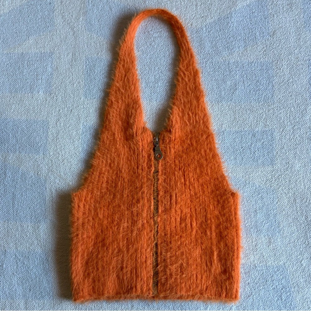 The Ragged Priest Orange Bug Halter Top Size Small
